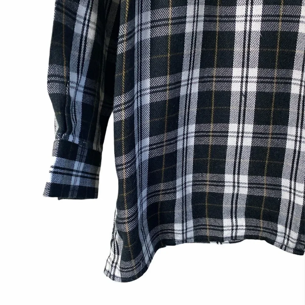 Scandia Woods Plaid Flannel Zip Up Shirt‎
